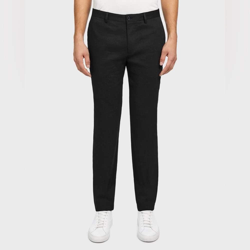 NEW Theory black suiting linen Mayer pants